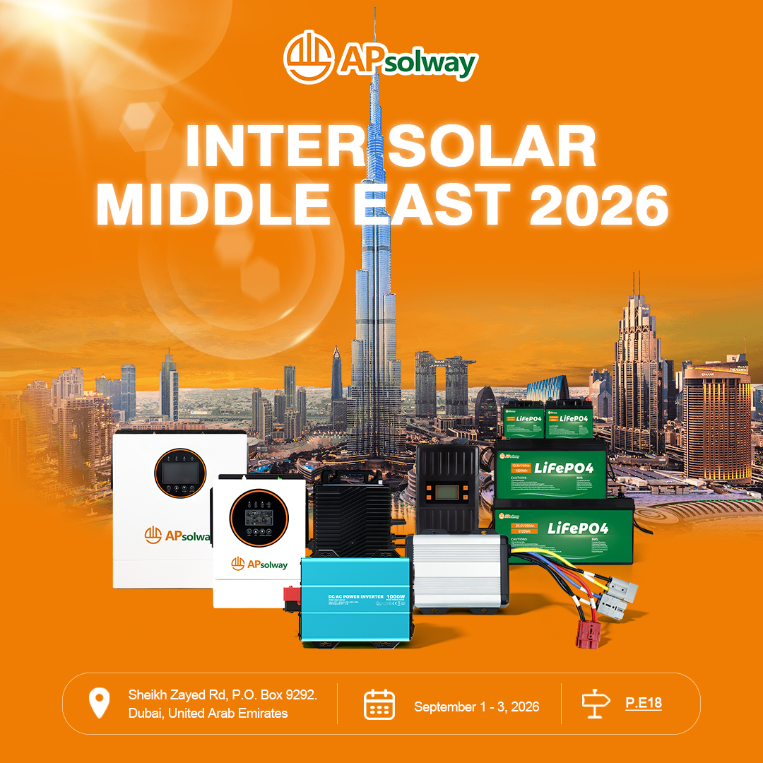 APSolway Intersolar Middle East 2026 poster: September 1–3, stand P.E18